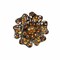Vintage Flower Rhinestone Brooch Pin Gunmetal For Weddings Crafts 2 Inch X 2 3/4 Inch